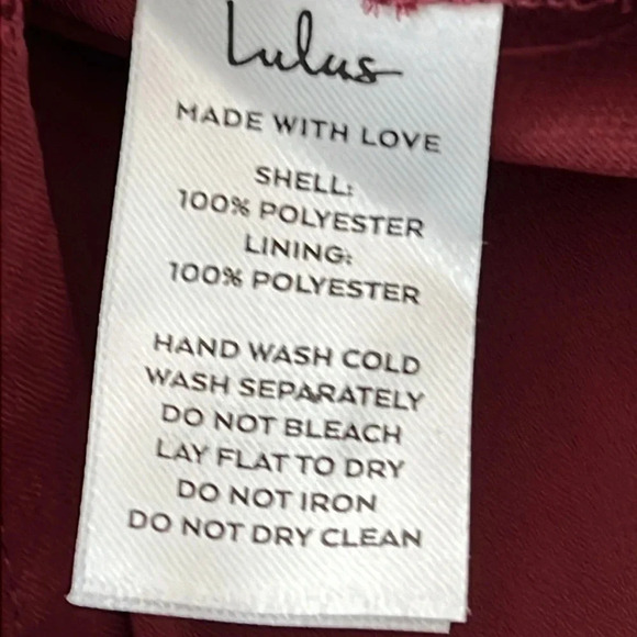 Lulu's Constantine Burgundy Satin Maxi Dress Sexy Formal Long Size S NWT - Picture 14 of 16